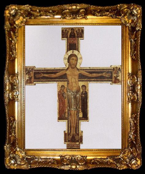 framed  Berlinghiero Berlinghieri Crucifix panel, ta009-2